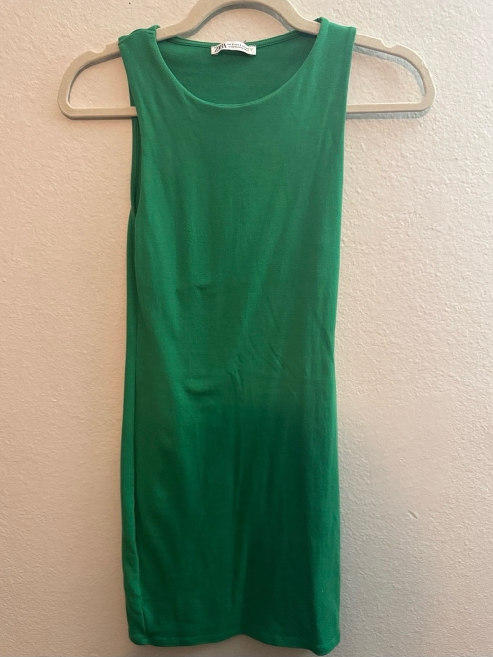Zara Green Sleeveless Tank Dress